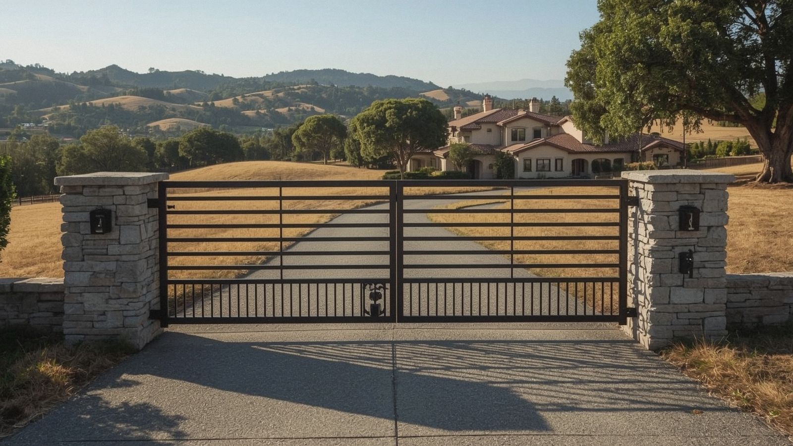 Custom ornamental iron gate at a Danville home